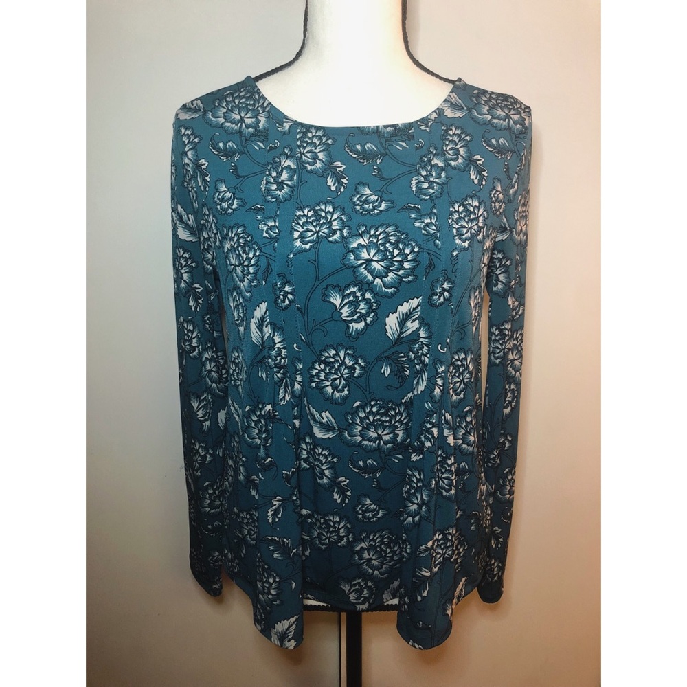Banana Republic Turquoise Floral Blouse